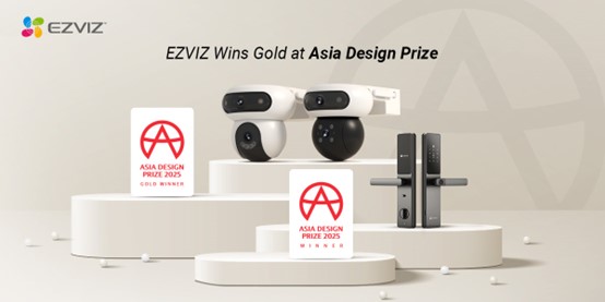 EZVIZ tiếp tục gặt hái thành công lớn tại Asia Design Prize 2025 với hai giải thưởng, trong đó có một giải Vàng. Các sản phẩm này là sự kết hợp hài hòa giữa công nghệ nhà thông minh tiên tiến, thiết kế thân thiện với người dùng và tư duy đổi mới sáng tạo.